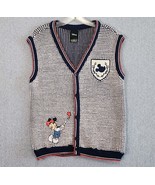 Disney Mickey Mouse Golf Cardigan Sweater Vest Mens SM Button Front Box ... - $943.35 MXN