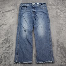 Lucky Brand Pants Womens 12 Blue Distressed Authentic Straight Crop Jeans - $29.68