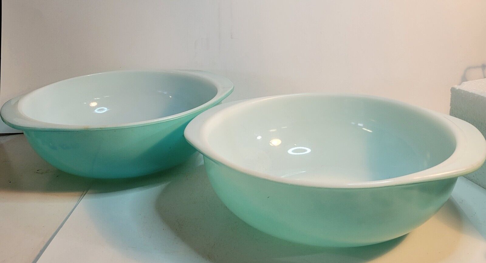 2 Pyrex No. 24 2 Qt Turquoise Casserole Dishes - $35.00