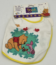 Vintage The First Years Winnie the Pooh Disney Infant Size Tie Bib 2ply Fabric - £9.08 GBP