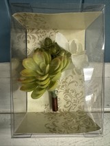 Lillian rose “Miss” Green Succulent Men’s Boutonniere Rustic Wedding NIB... - $253.86 MXN