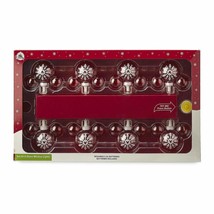 Disney Parks Mickey Mouse Snowflakes Glass Lights Set New with Box - £47.47 GBP