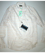 New Mens NWT Designer Paul Shark Button Down Shirt 43 XL White Blue Oran... - £277.88 GBP