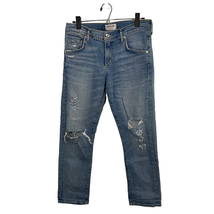 AGOLDE Jeans Isabel Slim Boyfriend Distressed Jeans &quot;Dreamer&quot; Light Wash... - $48.38