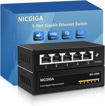5 Port Gigabit Switch 5 1Gb Unmanaged Ethernet Switch Network Ethernet S... - $29.95