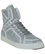 Men High Top Shoes By FIESSO AURELIO GARCIA ,Fancy Rhine stones 2402 White - $3,729.76 MXN