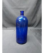 Late 19th Century 12&quot; Tall Cobalt Blue Apothecary Medicine Bottle NO CHIPS - $99.99