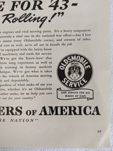 Life Magazine Print Ad 1943 Oldsmobile Dealers 14&quot; x 10.5&quot; - $11.88
