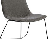 Grayson Contemporary Scoop Accent Chair, Charcoal With Black Base - $346.99