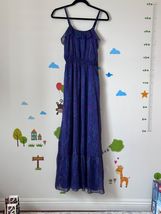 Express long summer dress Size XS beach violet purple multi-color - $32.24