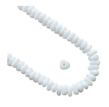 150 Opaque White Jablonex Czech Glass Bohemian 5.5mm Triangle Disc Spacer Beads - $4.99