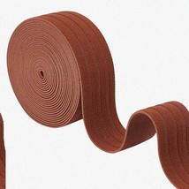 CozyStretch Brown Plush Elastic Band - 5 Yards of 1.57&quot; Soft Striped Comfort for - $34.60