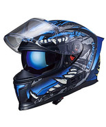(L, Glossy Blue) Full Face Motorcycle Helmet, Street Bike Helmet with Cl... - $8,684.71 MXN