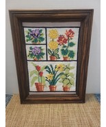 Vintage 1977 Caron Needlepoint Greenhouse Framed At 13&quot; X 16 7/8&quot; - $21.73