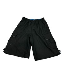 Urban Pipeline Black Cargo Shorts L/14/16 100% Cotton With Drawstrings &amp;... - $19.32