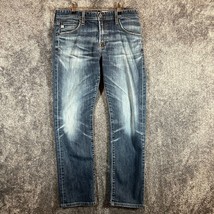 Adriano Goldschmied Matchbox Jeans Mens 32x30 Medium Wash Fade Slim Stra... - $25.38