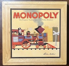 Monopoly Nostalgia Board Game Series Wood Pieces Slide Top Box Parker Bros Exlnt - £20.96 GBP