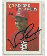Vince Coleman Signed autographed Card 1987 Topps - $282.93 MXN