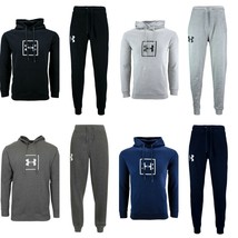 Under Armour UA Men&#39;s Rival Fleece Logo Hoodie &amp; Joggers Sweatpants Outfit Set - £51.97 GBP