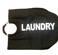 Laundry Bag Hoop Handles 30 x 22 Black College Dorm Room Apartment Living - £8.05 GBP