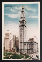 Metropolitan Tower Life Insurance Building Flags New York NYC Postcard c1920s - £3.93 GBP