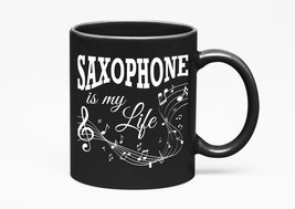 Make Your Mark Design Saxophone Is My Life With Musical Notes Novelty, B... - £17.13 GBP+