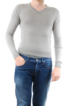 KRIS VAN ASSCHE Mens Sweater Pullover V-Neck Long Sleeve Casual Grey Siz... - $214.65