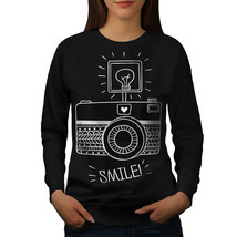 Wellcoda Camera Smile Photo Womens Sweatshirt, Technology Casual Pullover Jumper - £23.18 GBP+