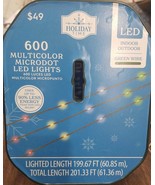 Holiday Time Multi-Color LED Microdot String Lights Holiday Lighting, 60... - £36.48 GBP