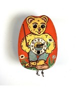 Vintage Teddy Bear Wall Clock Moving Eyes Germany 5” High * Missing Hand... - $19.64