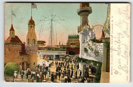 Luna Park Coney Island New York Postcard 1904 Circle Swing Ride Amusement Park - £13.06 GBP