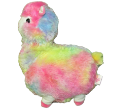 Kellytoy Llama Alpaca Tye Dye 10&quot; Stuffed Animal Rainbow Pastel Plush Toy 2018 - £8.53 GBP