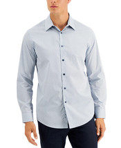 Tasso Elba Men&#39;s Cotton Rho Medallion Shirt Blue Combo-Size Small - £14.45 GBP