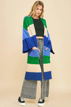 Davi &amp; Dani Color Block Kimono Sleeve Open Front Cardigan - $52.49