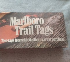 NIB Vintage 90s Marlboro Trail Tags Luggage Suitcase Tags Leather, Promotional - £5.43 GBP