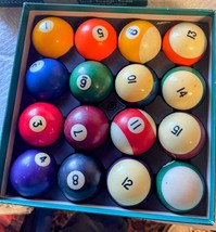 Vintage Belgian Aramith Pool Billiard Balls in Box ~ Phenolic Resin, Set of 16,  - £79.53 GBP