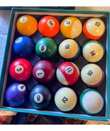 Vintage Belgian Aramith Pool Billiard Balls in Box ~ Phenolic Resin, Set... - £78.24 GBP