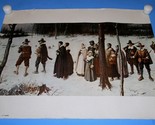 G. H. Boughton Pilgrims Going To Church Lithograph Print No. 101 Vintage... - $39.99