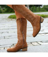 Point Toe Block Heels Boots - $140.18 CAD