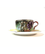 Vintage Artist Signed on Cup* &amp; Saucer...Grape Design...J&amp;C, Bavaria...L... - $24.26