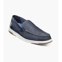 Nunn Bush Luca Moc Toe Venetian Slip On Shoes Leather Navy Multi 85173-492 image 2