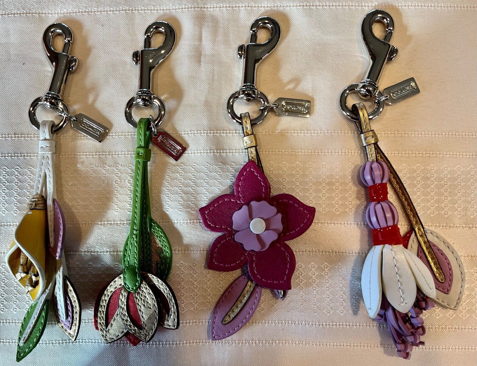 Coach flower bag charm hotsell