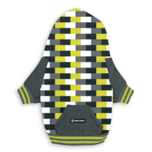 NEW Fresh Pawz Dog Hoodie Sweatshirt size XS neon yellow gray white colo... - £7.92 GBP