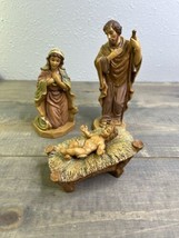 Mary Joseph Jesus DiGiovanni Heirloom Holy Family Christmas Nativity Figurines - £19.77 GBP