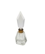 Vintage Japan Prism Cut Crystal Glass Perfume Bottle Vanity Dresser Deco... - £31.70 GBP