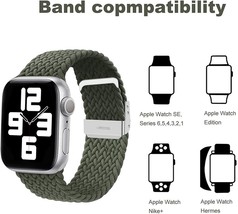 Watch Bands Compatible With Apple 42mm/44mm Iwatch Bands Braided Stretch... - £7.00 GBP