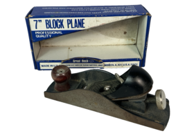 Great Neck Vintage Adjustable 7&quot; Block Plane 1 5/8&quot; Cutter Knife Model G... - $9.90