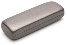 NEW Nice Long Grey Eyeglasses Glasses Hard Case W/ Cleaning Cloth 165-58-38mm - £4.59 GBP