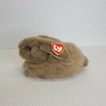 TY Nibbles Bunny Rabbit Stuffed Animal Vintage 9&quot; Bean Plush Toy Tag 1993 Brown - £6.57 GBP