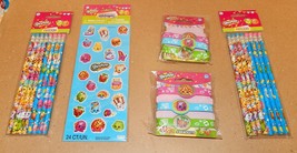 Shopkins Party Set 24ea Stickers 6ea Bracelets &amp; 16ea Pencils 164V   - £5.88 GBP